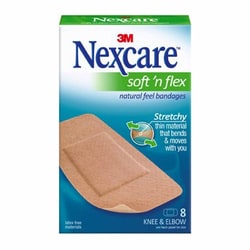 Med Vet International Adhesive Strip Nexcare Soft 'N Flex 2 X 4 inch Fabric Rectangle Tan Sterile, 571-08, 8/Box