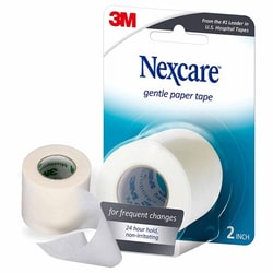 Med Vet International&nbsp;Medical Tape Nexcare Gentle White 2 inch X 10 Yard Paper Nonsterile, 05113156655, Each
