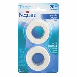 Med Vet International Medical Tape Nexcare Gentle White 1 inch X 10 Yard