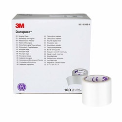 Med Vet International Medical Tape 3M Durapore White 1 inch X 1-1/2 Yard Silk-Like Cloth Nonsterile, 1538S-1, 500/Case