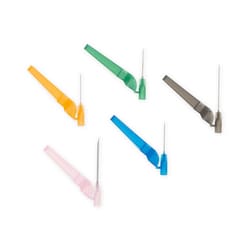Med Vet International&nbsp;Safety Hypodermic Needles, 25g X 5/8in, 100/Box