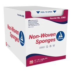 Med Vet International Dynarex Non-Woven Sponge, Sterile 2'S, 2