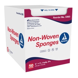 Med Vet International Dynarex Non-Woven Sponge, Sterile 2'S, 3