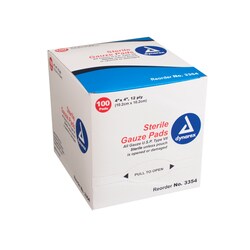 Med Vet International Dynarex Gauze Pad - Sterile 1'S, 4