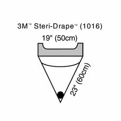 Med Vet International Surgical Drape 3M Steri-Drape Irrigation Pouch 19 W X 23 L inch Sterile, 1016, Each