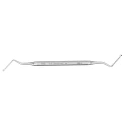 Med Vet International Miltex Lucas Curette, 7in, #85, Double-Ended, Angled, Small, 61-4
