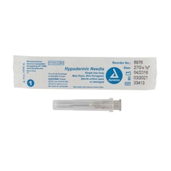 Med Vet International Dynarex Hypodermic Needle, Non-Safety, 27g, 1/2