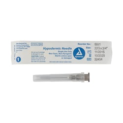 Med Vet International Dynarex Hypodermic Needle, Non-Safety, 22g, 3/4