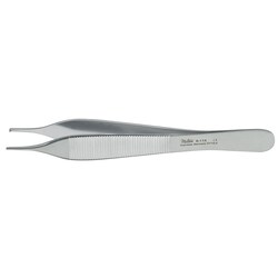 Med Vet International&nbsp;Miltex Hudson (Ewald) Tissue Forceps, 4.75in, 1 X 2 Teeth, German, 6-114