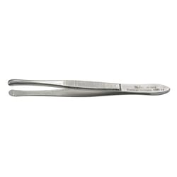 Med Vet International&nbsp;Miltex Veer Cilia Forceps, 3.5in, 4mm Wide Smooth Jaw, German, 18-1102