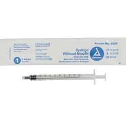 Med Vet International&nbsp;Dynarex Syringe - Luer Slip, 1 Cc, 1000/Case
