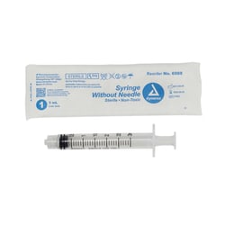 Med Vet International&nbsp;Dynarex Syringe - Luer Lock, 3 Cc, 1000/Case