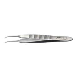 Med Vet International&nbsp;Miltex Von Graefe Eye Dressing Forceps, 2.75in, Curved, Serrated, German, 18-818