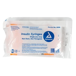 Med Vet International&nbsp;Dynarex insulin Syringe, 30g, 1/2