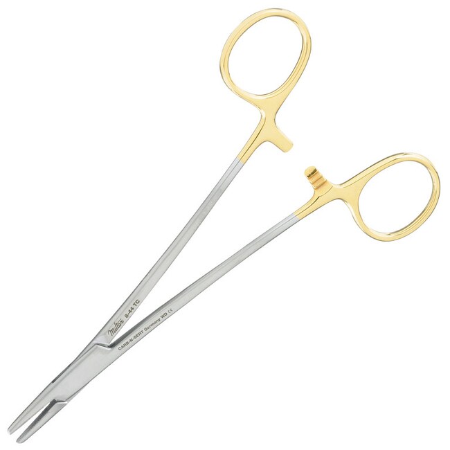 thumbnail image 2 of German T/C Mayo-Hegar Needle Holder Driver 6 - Tungsten Carbide Inserts, Locking 2 of 12