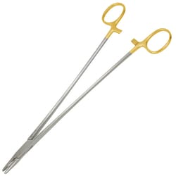 Med Vet International&nbsp;Miltex Mayo-Hegar Needle Holder, Serrated, 10.5in, Tungsten, 2600 Teeth, German, 8-130Tc