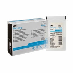 Med Vet International&nbsp;Skin Closure Strip Steri-Strip 1/2 X 2 inch Nonwoven Material Reinforced Strip White, R1549, 6 Strips/Pack