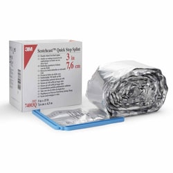 Med Vet International&nbsp;Padded Splint Roll 3M Scotchcast Quick Step Double Sided Felt 3 inch X 15 Foot Felt / Fiberglass White, 74003Q, 2/Case