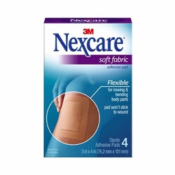 Med Vet International Adhesive Strip Nexcare 3 X 4 inch Fabric Rectangle Tan Sterile, Sfp34, 48/Box