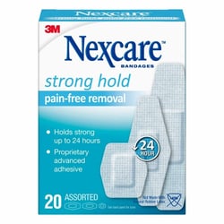 Med Vet International Adhesive Strip Nexcare SensitIVe Skin 7/8 X 1-1/4 inch / 1-1/8 X 3 inch / 15/16 X 1 - 1/8 inch Silicone Rectangle White Sterile, Ssb-20A, 480/Box