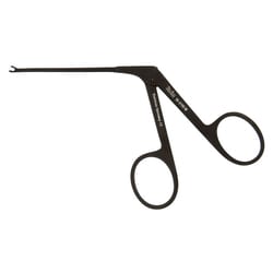 Med Vet International&nbsp;Miltex Alligator Ear Micro Forceps, 3in Shaft, Oval Cup Jaws, 0.8mm Wide, Ebony, German, 19-2110-B