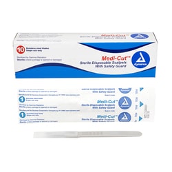 Med Vet International Dynarex Medicut Scalpels Disposable Sterile, #20, 10/Box