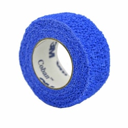 Med Vet International Cohesive Bandage 3M Coban 2 inch X 5 Yard Self-Adherent Closure Blue Nonsterile Standard Compression, 1582B, Each