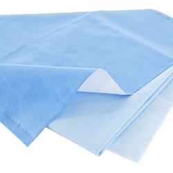 Med Vet International&nbsp;Quick Check* H500 Sterilization Wrap White / Blue 45 X 45 inch Dual Layer Sms Polypropylene Steam / Eo Gas / Hydrogen Peroxide, 34198, 48/Case