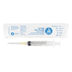 Med Vet International Dynarex Syringe With Needle - Luer Lock, 20g, 1.5