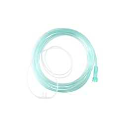 Med Vet International Dynarex Nasal Oxygen Cannula Cushion Tip, 7' (2.1 M) Crush Resistant, infant/Standard Connector, 50/Case