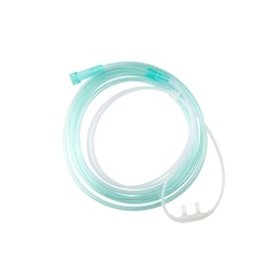 Med Vet International&nbsp;Dynarex Nasal Oxygen Cannula Cushion Tip, 21' (6.4 M) Crush Resistant, Adult/Standard Connector, 25/Case