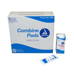 Med Vet International Dynarex Combine Pads, 1/Pouch, Sterile, 8