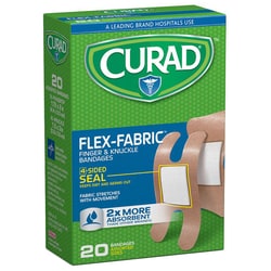 Med Vet International Curad Flex Fabric Adhesive Bandages, Fingetip/Knuckle Bandages 10 Each/Box, 24 Box/Case