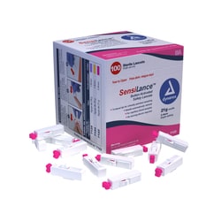Med Vet International Dynarex Button ActIVated Safety Lancets - Sterile, 21g, 2.4 mm, 1000/Case