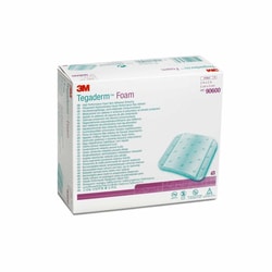 Med Vet International Foam Dressing 3M Tegaderm High Performance 2 X 2 inch Without Border Film Backing NonAdhesive Square Sterile, 90600, 40/Case