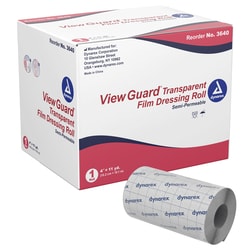 Med Vet International Dynarex View Guard Transparent Film Dressing Roll, 4