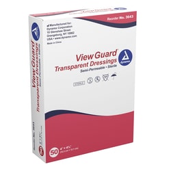 Med Vet International Dynarex View Guard Transparent Dressings, Sterile, 4