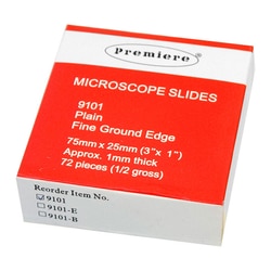 Med Vet International Plain Microsclope Slides, Fine Ground Edge, 75mm