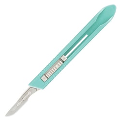 Med Vet International Miltex Disposable Safety Scalpel Stainless Steel, Retractable Blade, #10, 10/Box, 4-510