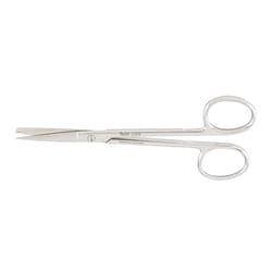 Med Vet International&nbsp;Miltex Wagner Plastic Surgery Scissors, Straight, Serrated Blade, Sharp/Blunt, 4.75in, 5-273