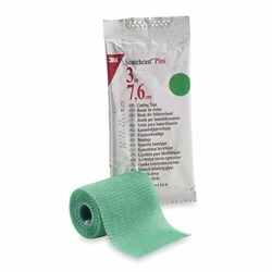 Med Vet International&nbsp;Cast Tape 3M Scotchcast Plus 3 inch X 12 Foot Fiberglass / Resin Green, 82003g, 10/Case