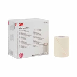 Med Vet International Medical Tape 3M Microfoam White 3 inch X 5-1/2 Yard Elastic / Foam Nonsterile, 1528-3, 24/Case