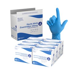 Med Vet International&nbsp;Dynarex Nitrile Sterile Exam Gloves, Pairs, Medium, Powder-Free, 400 Pairs/Case