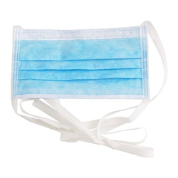 Med Vet International Tie-On Surgical Masks, Fog-Free, Green, 50/Box