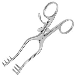 Med Vet International&nbsp;Miltex Meisterhand Weitlaner Retractor, 6.5in, 3 X 4 Blunt Prongs, 3.75in Spread, German, Mh11-616
