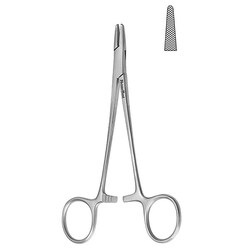 Med Vet International&nbsp;Miltex Baumgartner Meisterhand Needle Holder, Serrated Jaws, 5.75in, German, Mh8-40