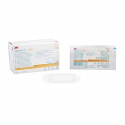 Med Vet International Transparent Film Dressing With Pad 3M Tegaderm 2-3/8 X 4 inch Frame Style DelIVery Rectangle Sterile, 3584, 200/Case