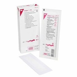 Med Vet International&nbsp;Adhesive Dressing 3M Medipore 3-1/2 X 10 inch Soft Cloth Rectangle White Sterile, 3571, 25/Box