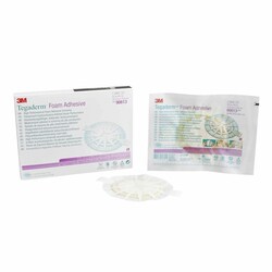 Med Vet International Foam Dressing 3M Tegaderm High Performance 5-5/8 X 6-1/8 inch With Border Film Backing Acrylic Adhesive Oval Sterile, 90613, 30/Case