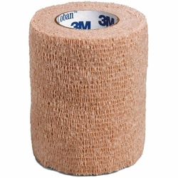 Med Vet International Cohesive Bandage 3M Coban 3 inch X 5 Yard Self-Adherent Closure Tan Nonsterile Standard Compression, 1583, Each